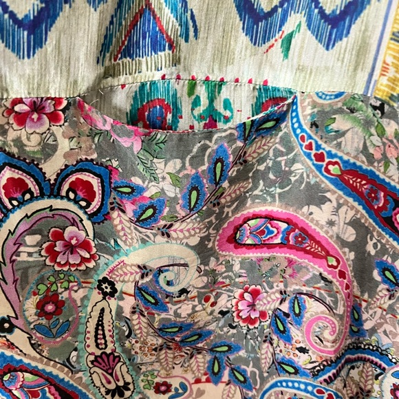 Johnny Was Silk Patchwork Kimono - L - Picture 7 of 8